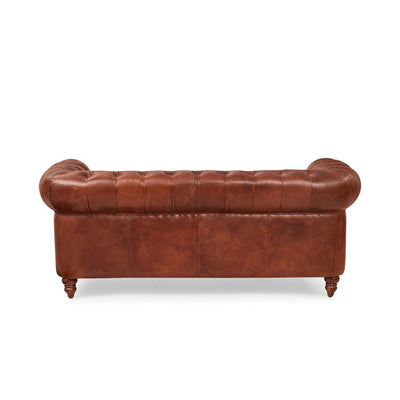 Vintage 2-Seater Leather Chesterfield Sofa