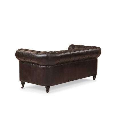 Vintage 2-Seater Leather Chesterfield Sofa