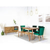 Clio 8-Seat Dining Table in Light Honey Finish