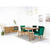 Clio 6-Seat Dining Table in Light Honey Finish