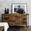 Casual Modern Wood Buffet in Multi-tone Natural Finish