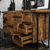 Casual Modern Wood Buffet in Multi-tone Natural Finish