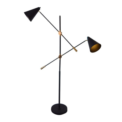 Bois et Cuir's "Hopper" 2-Bulb Floor Lamp