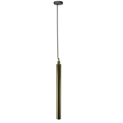 Bois et Cuir's "Yanis" Single-bulb Pendant Lamp w/Antique Brass Finish