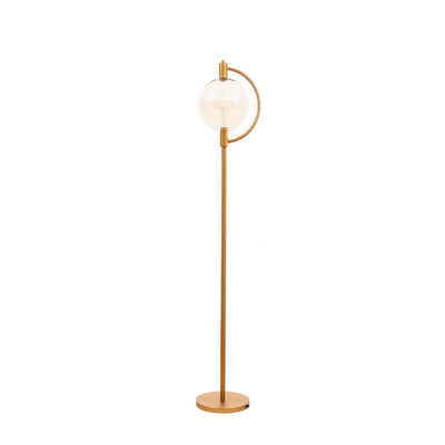 Carbon Amber Glass Floor Lamp
