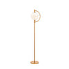 Carbon Amber Glass Floor Lamp