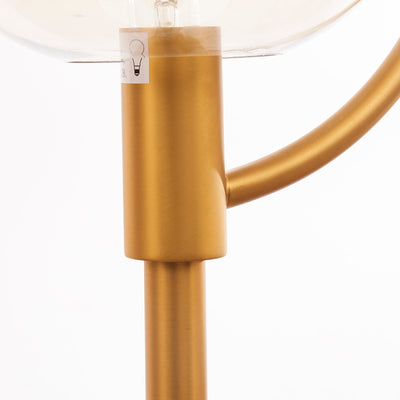 Carbon Amber Glass Floor Lamp