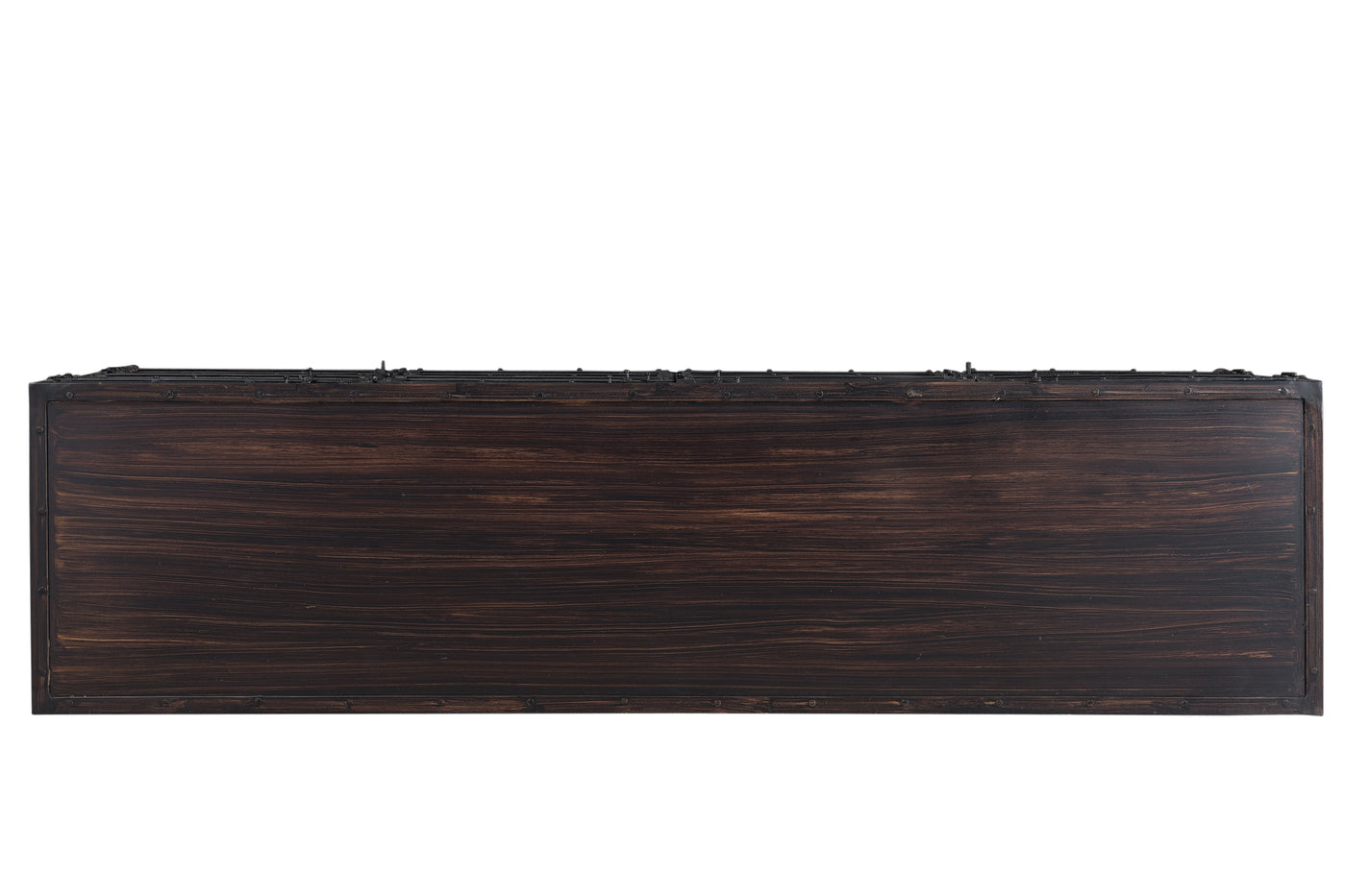 Industrial TV Stand with Distressed Metal Look