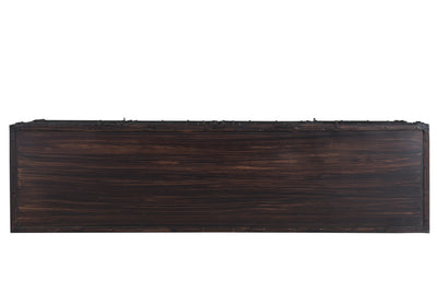 Industrial TV Stand with Distressed Metal Look