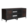 Industrial TV Stand with Distressed Metal Look