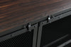 Industrial TV Stand with Distressed Metal Look