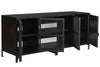 Industrial TV Stand with Distressed Metal Look