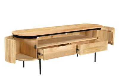 Lunas Media Unit in Mango Wood