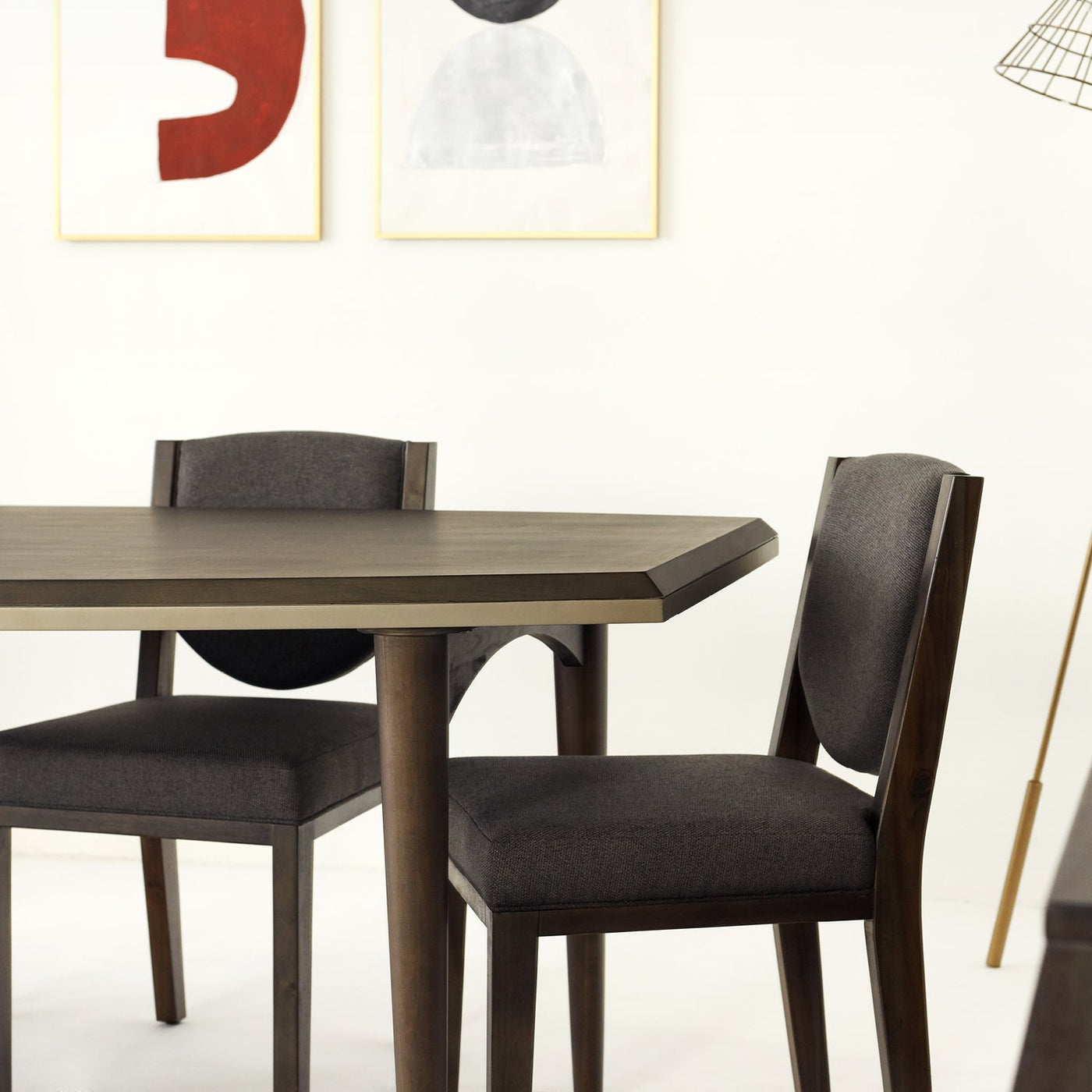 Odd Chic Mid-Sized Dining Table in Dark Acacia