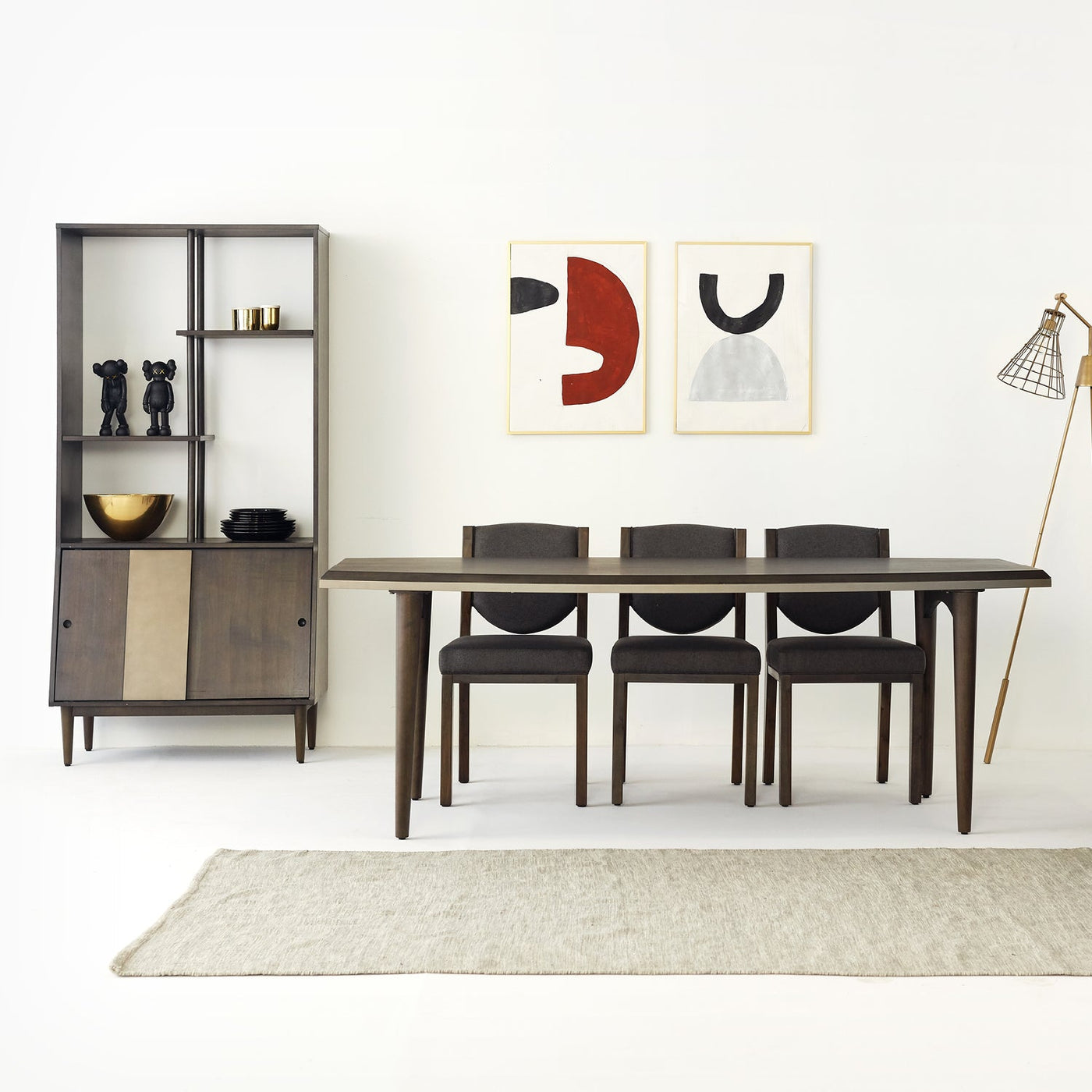 Odd Chic Mid-Sized Dining Table in Dark Acacia