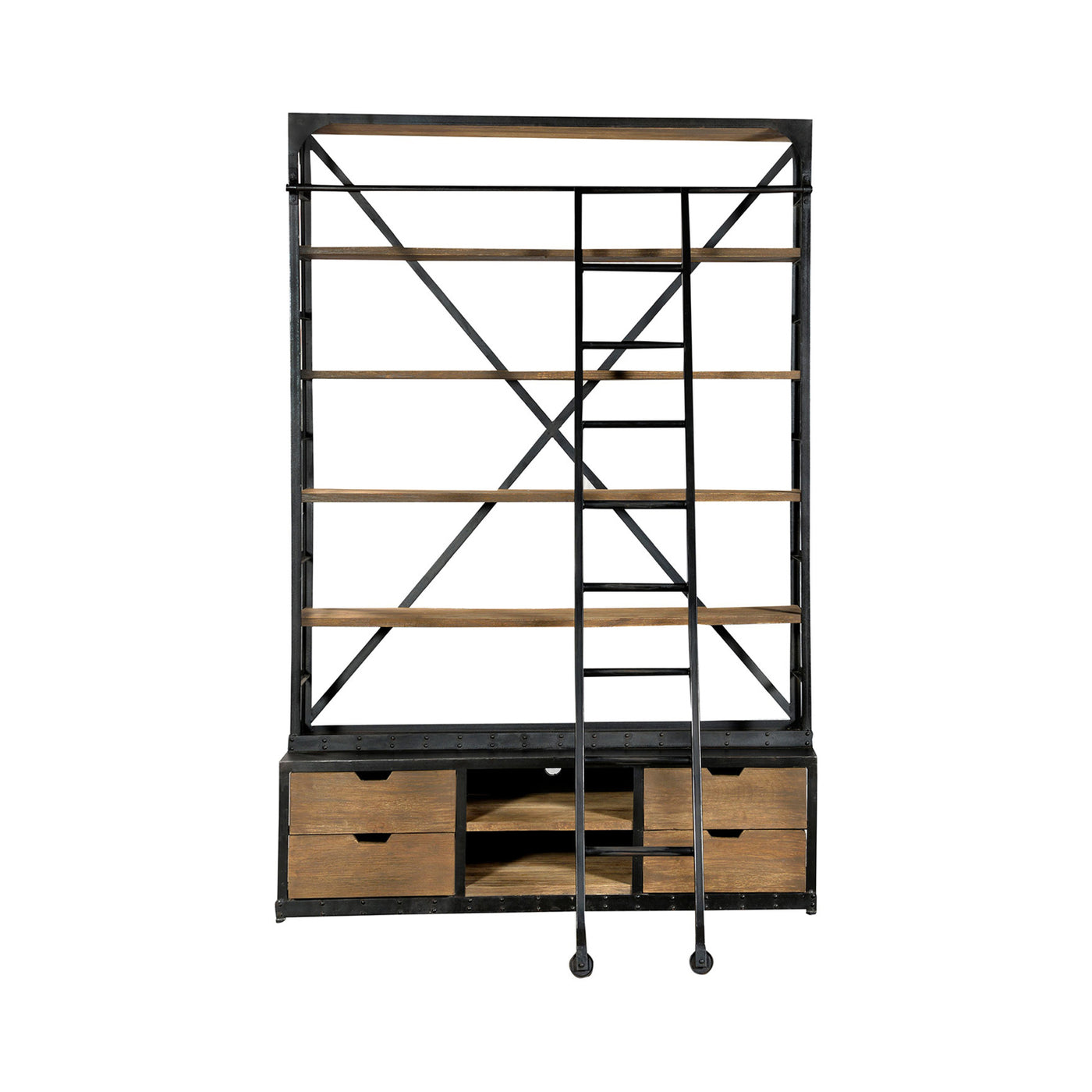 Industrial Double Hutch with Ladder