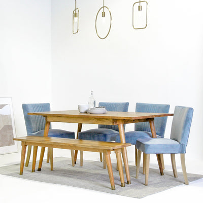 Clio 8-Seat Dining Table in Light Honey Finish