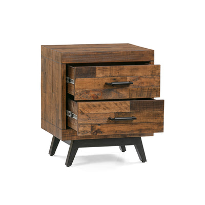 Dixon 2-Drawer Nightstand in Natural Finish