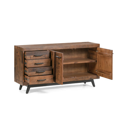 Dixon 4-Drawer Dining Room Buffet in Natural Finish