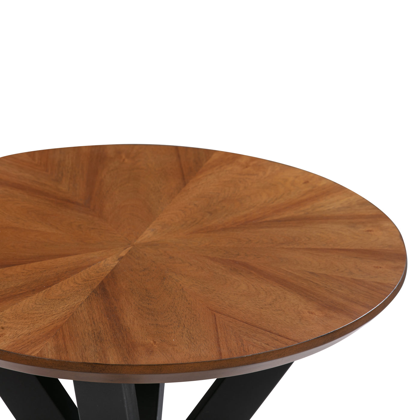 Isla Round Side Table in Almond Finish