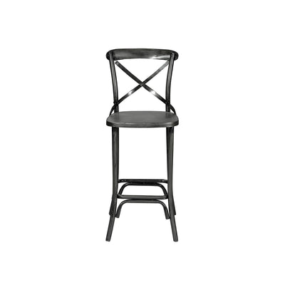 Bois et Cuir's Industrial Series Counter Stool—Distressed Metal