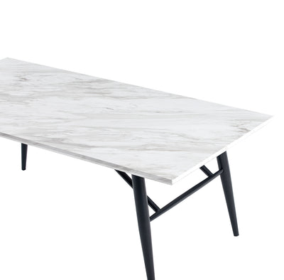 Micah Coffee Table in White Faux Marble