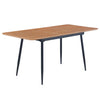 Magnus Extendable Dining Table in Wood Veneer & Metal Legs