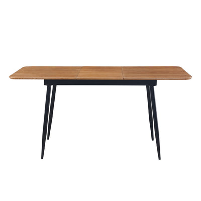 Magnus Extendable Dining Table in Wood Veneer & Metal Legs
