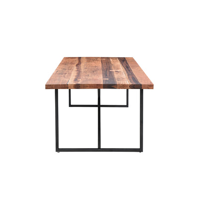 Railwood 8-Seat Dining Table in Mid-tone Brown Finish