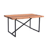 Railwood 6-Seat Dining Table in Mid-tone Brown Finish