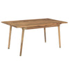 Clio 6-Seat Dining Table in Light Honey Finish