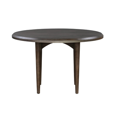 Odd Chic Small Round Dining Table in Dark Acacia