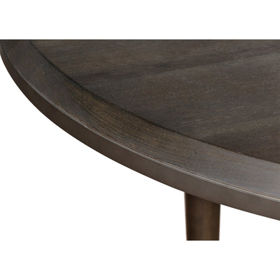 Odd Chic Small Round Dining Table in Dark Acacia