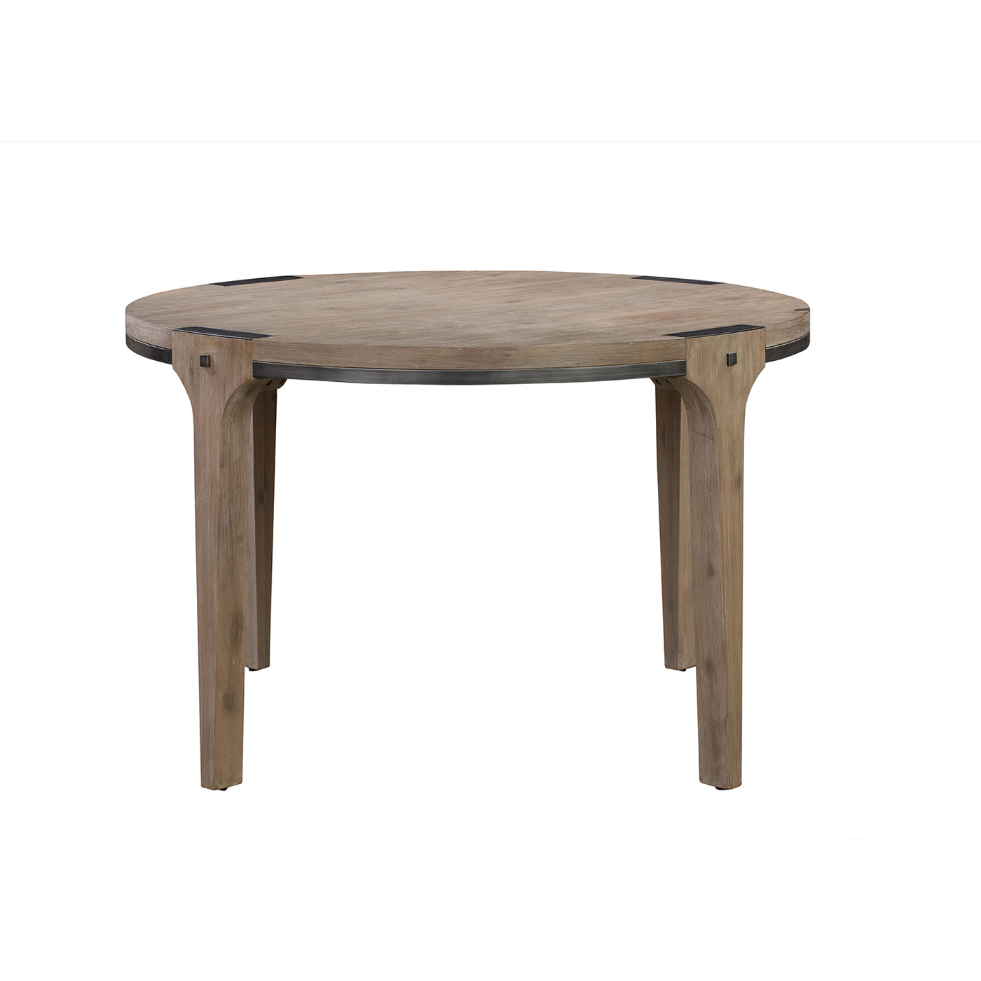 Iman Small Round Dining Table in Light Brown Finish