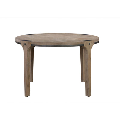 Iman Small Round Dining Table in Light Brown Finish