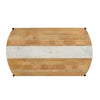 Lunas Dining Table in Mango Wood & White Marble