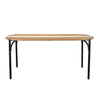 Lunas Dining Table in Mango Wood & White Marble