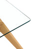 Olav 6-Person Rectangular Dining Table in Glass & White Oak