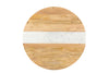 Lunas Round Dining Table in Mango Wood & White Marble