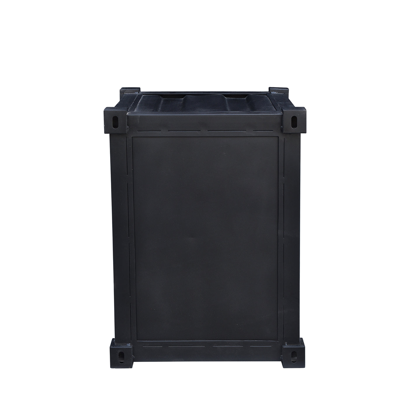 Container-Style Nightstand in Black