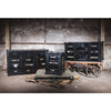 Container-Style Metal Buffet Cabinet in Black