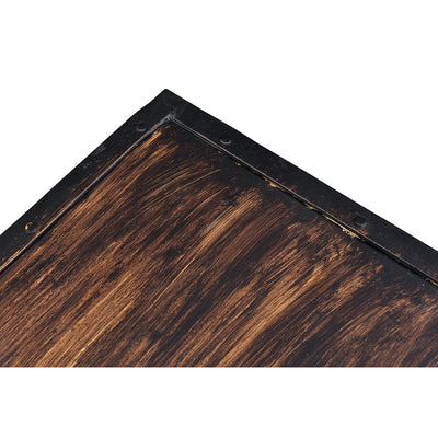 Industrial 2-Drawer Nightstand—Distressed Metal in Black