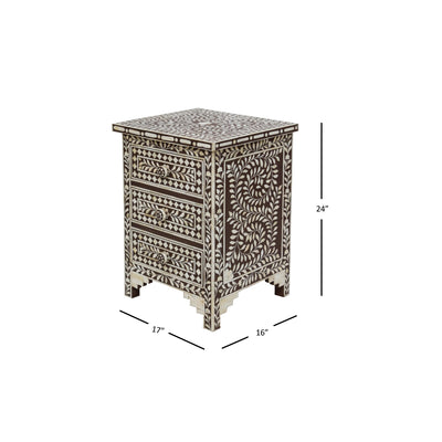 Aida 3-Drawer Nightstand