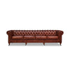 Vintage 4-Seater Leather Chesterfield Sofa