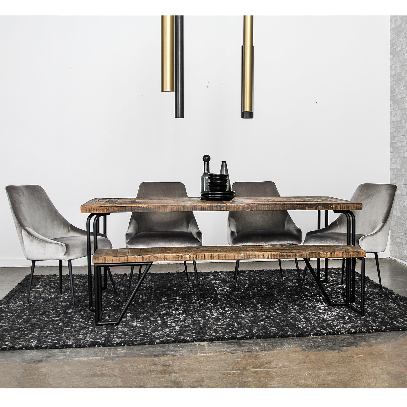 Casual Modern 8-Seat Dining Table in Multi-tone Natural Finish